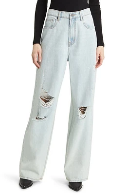 HIDDEN Jeans Baggy Ripped Wide Leg Super Light Wash at Nordstrom,