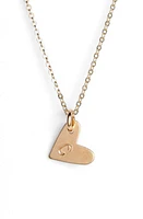 Nashelle 14k-Gold Fill Initial Mini Heart Pendant Necklace in Gold/C at Nordstrom