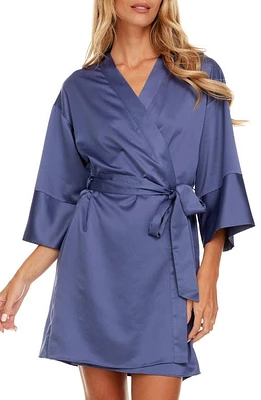 Flora Nikrooz Sasha Lace Trim Satin Wrap at Nordstrom,