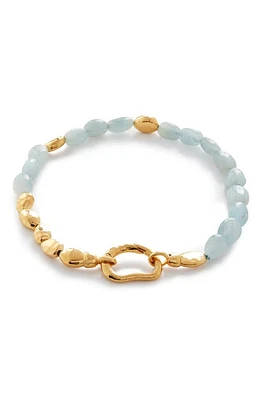 Monica Vinader Keshi Pearl Bracelet 18K Gold Vermeil/aquamarine at Nordstrom,