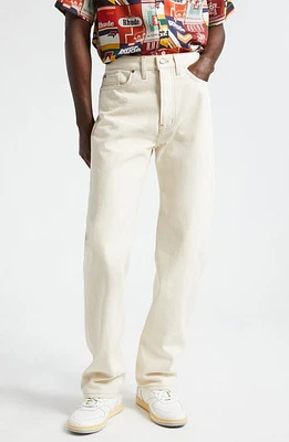 Rhude '90s Straight Leg Jeans Cream at Nordstrom,