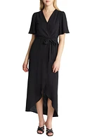 Fraiche by J Flutter Sleeve Faux Wrap Maxi Dress at Nordstrom,