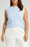 caslon(r) Ruffle Detail Tank White at Nordstrom,