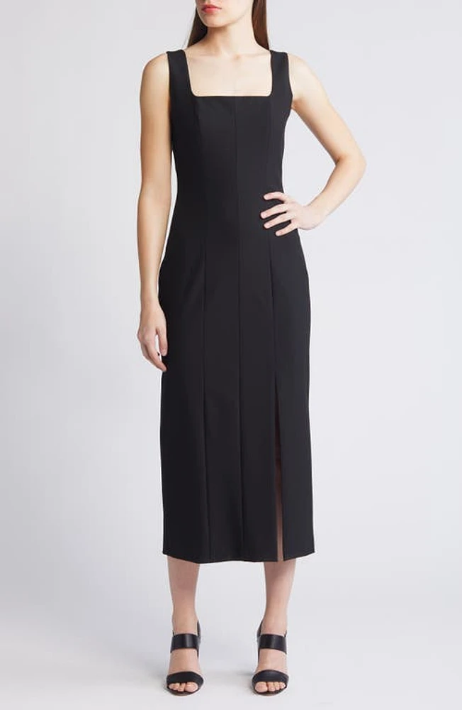 BOSS Dineza Midi Sheath Dress Black at Nordstrom,