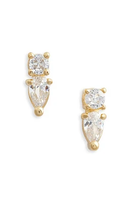 Child of Wild Dew Drop Cubic Zirconia Stud Earrings in Gold at Nordstrom