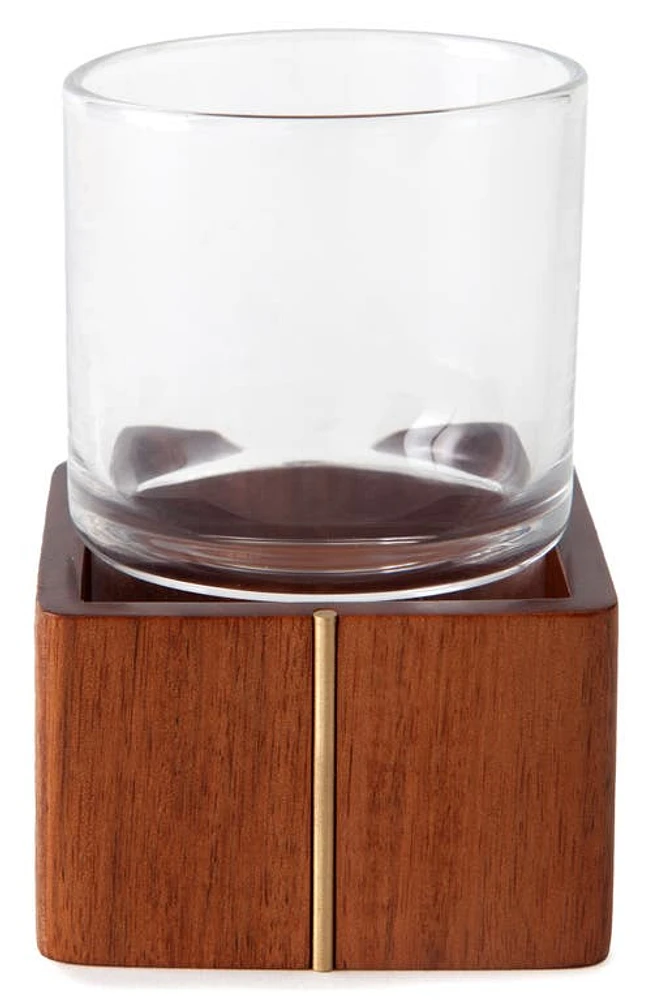 Kassatex Sutton Glass & Acacia Wood Tumbler at Nordstrom