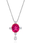 Mindi Mond Pink Tourmaline & Diamond Necklace in Pnk Tour/18K Yg/Plat at Nordstrom