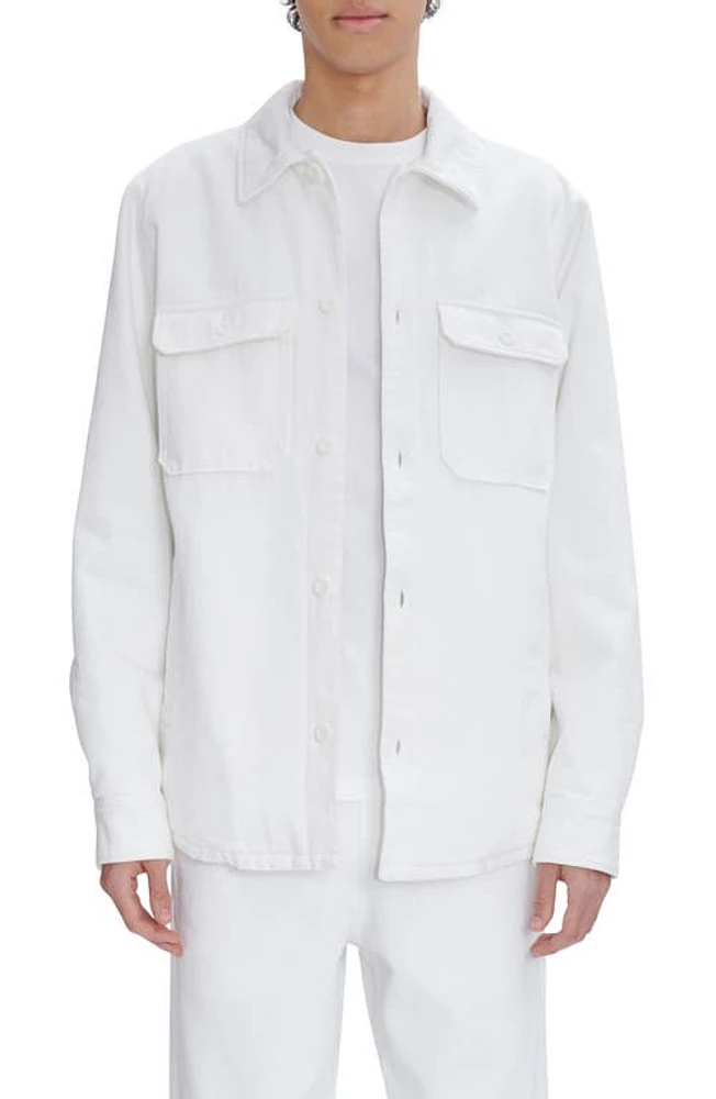 A. P.C. Alessio Denim Button-Up Shirt Jacket Aab White at Nordstrom,