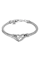 John Hardy Classic Chain Sterling Silver Heart Bracelet at Nordstrom, Size Medium