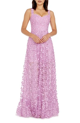 Dress the Population Anabel Semisheer Sweetheart Neck Gown at Nordstrom,