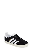 adidas Kids' Gazelle Low Top Sneaker Core Black/White/Gold at Nordstrom