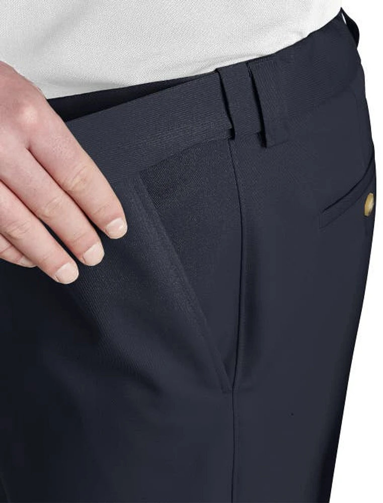 Oak Hill by DXL Microfiber Waist-Relaxer Pants Navy at Nordstrom, X