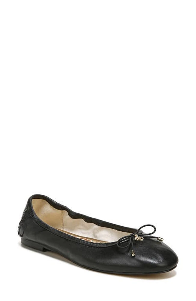 Sam Edelman Felicia Flat - Wide Width Available Black Leather at Nordstrom,