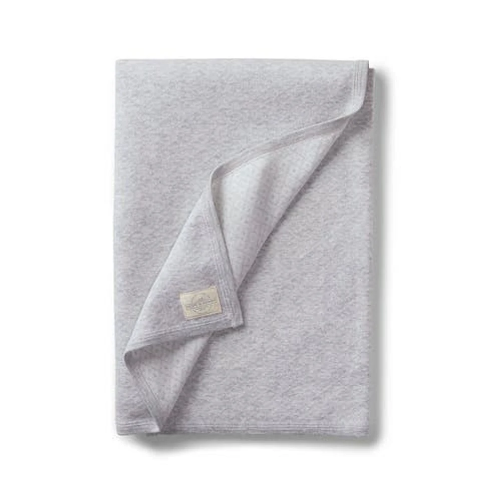 Hope & Henry Baby Jacquard Sweater Blanket in Light Grey at Nordstrom