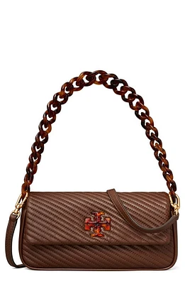 Tory Burch Small Kira Moto Quilted Leather Flap Shoulder Bag in Tree Branch at Nordstrom