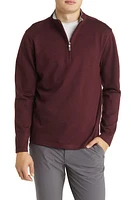 Mizzen+Main Men's ProFlex Performance Quarter Zip Pullover Burgundy Heather at Nordstrom,