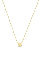 Zoë Chicco Diamond Initial Pendant Necklace in Yellow Gold-W at Nordstrom, Size 16