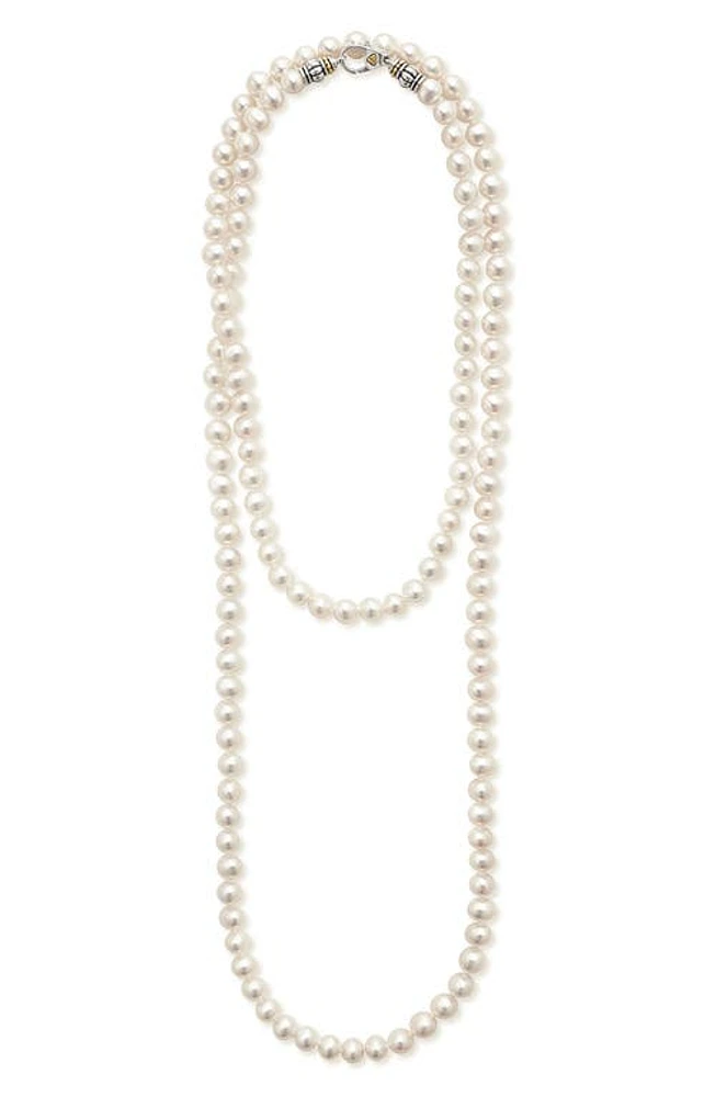 LAGOS Luna Freshwater Pearl Necklace in Silver at Nordstrom