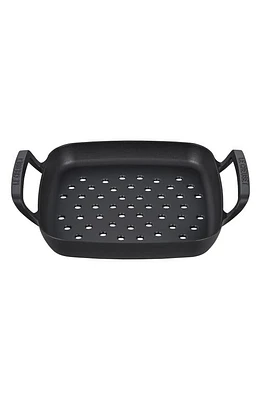 Le Creuset Alpine Cast Iron Square Grill Basket in Matte Black at Nordstrom