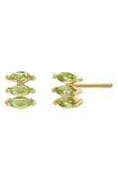 Bony Levy 14K Gold Marquise Peridot Stud Earrings in 14K Yellow Gold at Nordstrom