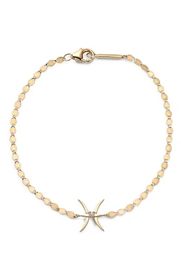 Lana Solo Diamond Zodiac Bracelet in Yellow/Pisces at Nordstrom