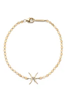 Lana Solo Diamond Zodiac Bracelet in Yellow/Pisces at Nordstrom