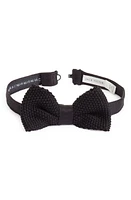 Jack Victor Ingleside Silk Knit Bow Tie in Black at Nordstrom