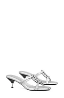 Tory Burch Miller Bombé Kitten Heel Sandal Silver at Nordstrom,