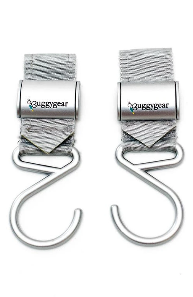 BuggyGear 2-Pack Stroller Hooks in Platinum at Nordstrom