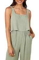 Petal & Pup Eleanor Linen Crop Tank at Nordstrom,