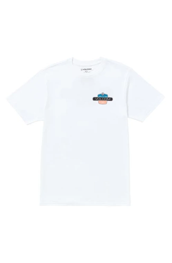 Volcom Kids' Back Fill Graphic T-Shirt White at