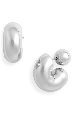 Jenny Bird Tome Medium Hoop Earrings in High Polish Silver at Nordstrom