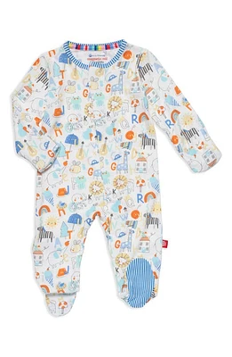 Magnetic Me Alpha Pop Print Footie at Nordstrom,