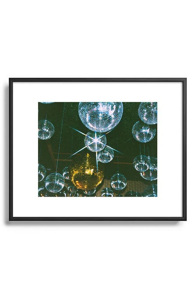 Deny Designs Disco Ball Ceiling by Samantha Hearn Metal Framed Art Print in Blue at Nordstrom