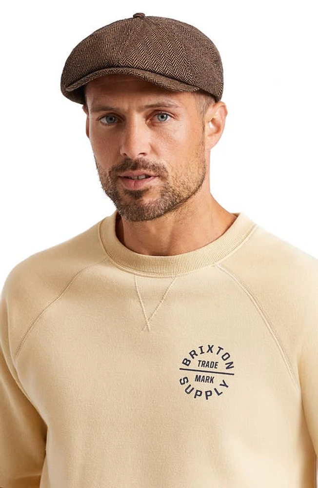 Brixton Brood Driving Cap Brown/khaki at Nordstrom,