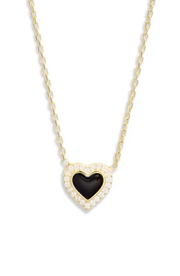 SHYMI Everyday Pavé & Enamel Heart Pendant Necklace in Gold/ at Nordstrom