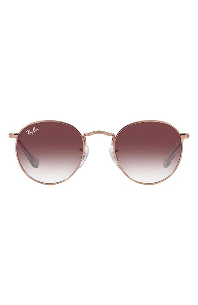 Ray-Ban Junior 44mm Round Sunglasses in Rose Gold at Nordstrom