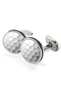 M-Clip Golf Ball Cuff Links in Stainless Steel/White at Nordstrom