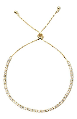 Argento Vivo Sterling Silver Cubic Zirconia Tennis Bolo Bracelet in Gold at Nordstrom