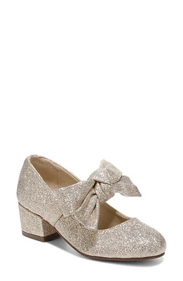 Sam Edelman Kids' Teddy Glitter Bow Sandal Gold Leaf at Nordstrom, M