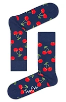 Happy Socks Cherry Socks in Navy at Nordstrom