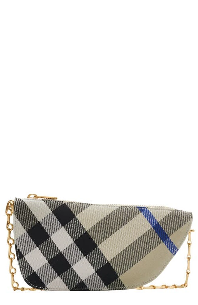 burberry Micro Shield Check Jacquard Shoulder Bag in Lichen at Nordstrom