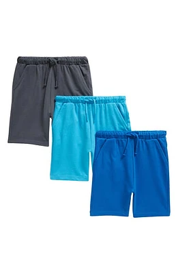 NEXT Kids' Assorted 3-Pack Drawstring Knit Shorts Blue at Nordstrom,