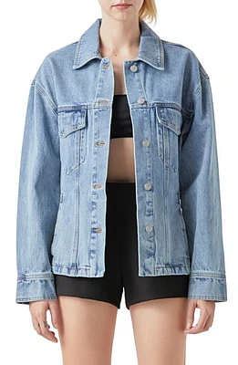 Grey Lab Fitted Denim Jacket Blue at Nordstrom,