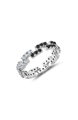 Crislu Cubic Zirconia Regal Eternity Band Ring in Black at Nordstrom