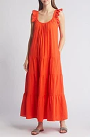 caslon(r) Ruffle Tiered Cotton Maxi Dress at Nordstrom,