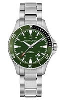 Hamilton Khaki Navy Scuba Automatic Bracelet Watch, 40mm in Green/silver at Nordstrom