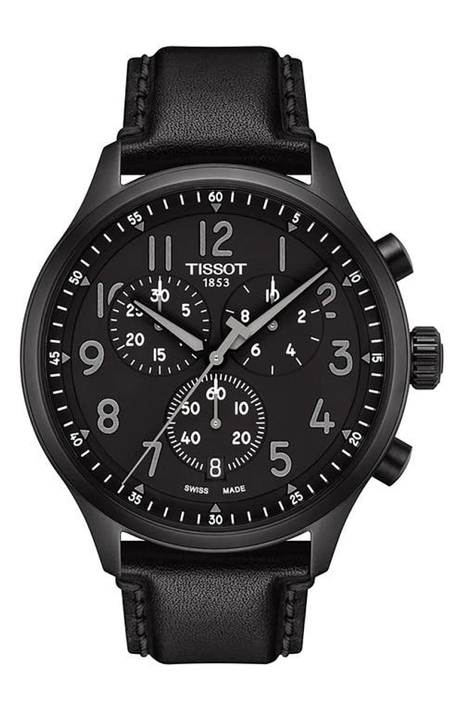 Tissot Chrono XL Chronograph Leather Strap Watch