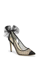 Bella Belle Matilda Mesh Pointed Toe Pump Black Mesh/Silk at Nordstrom,