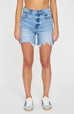 Sundaze High Waist Cutoff Denim Shorts Marina Distressed at Nordstrom,